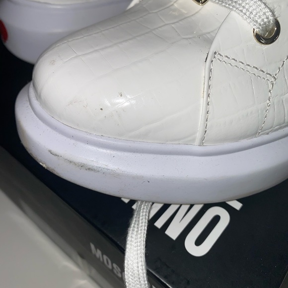 Love Moschino womens embossed leather heart patch chunky trainer size 38 - Picture 10 of 16
